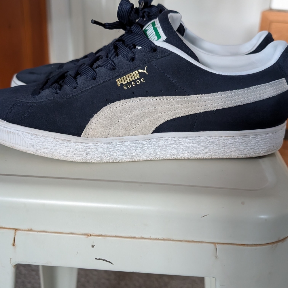 Puma Suede Sneakers - Navy and White